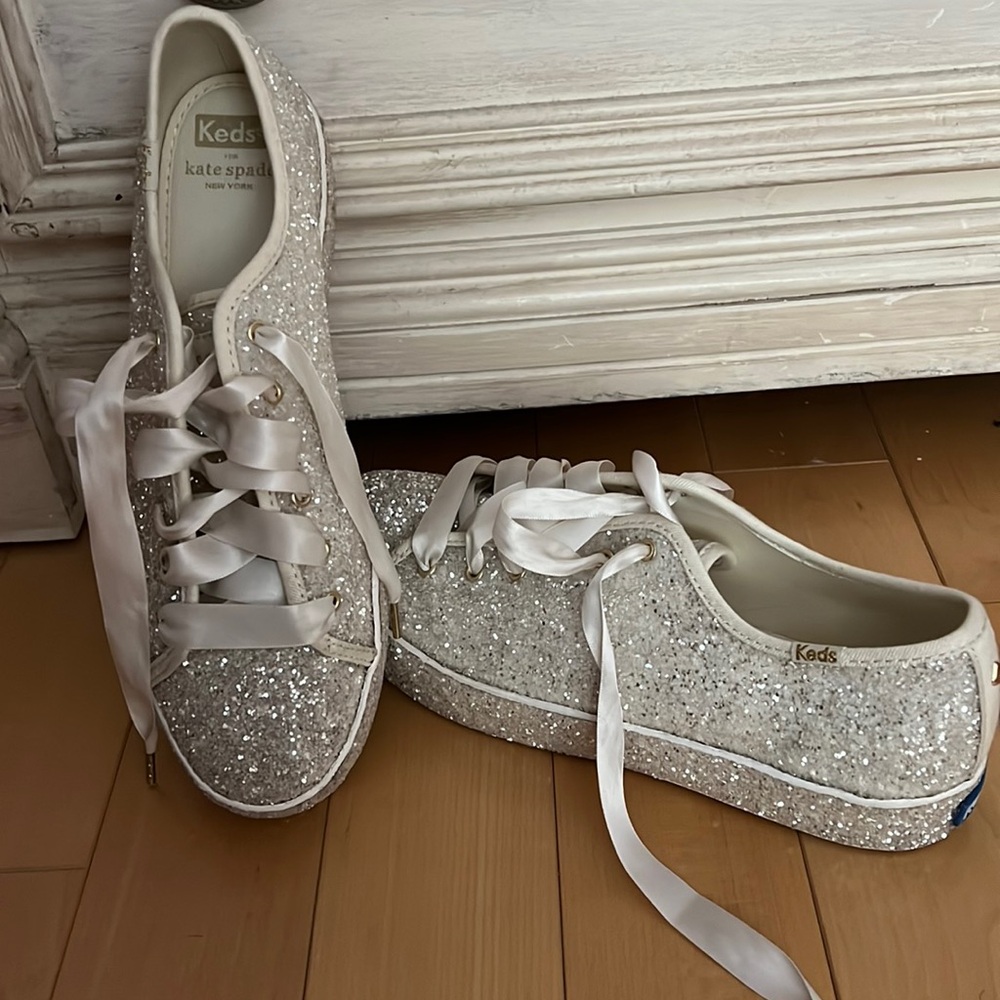 Keds x Kate Spade Platform Sparkly Bridal Sneaker